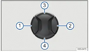 Fig. 2 Mando en el asiento del conductor: ajuste del apoyo lumbar.