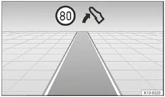 Fig. 1 En la pantalla del cuadro de instrumentos: visualización de la asistencia para una conducción ecoeficiente (representación esquemática).