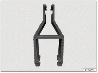 Fig. 2 Pinzas de plástico para extraer o colocar fusibles (representación esquemática).