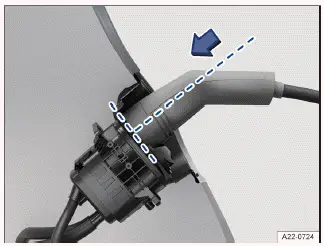 Fig. 2 Conector de carga enchufado por completo (representación esquemática).