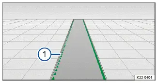 Fig. 2 En la pantalla del cuadro de instrumentos: visualización de la utilización de datos de tráfico (representación esquemática).