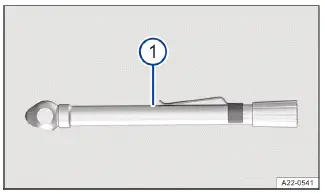 Fig. 3 Pieza adicional de las herramientas de a bordo (representación esquemática).